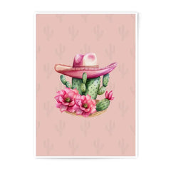 Cactus Photographic Prints, Pink Hat Art, Desert Bloom, Southwest Decor, Botanical Print, Floral Cactus Art, Western Prints, Home Decor - Tawshia