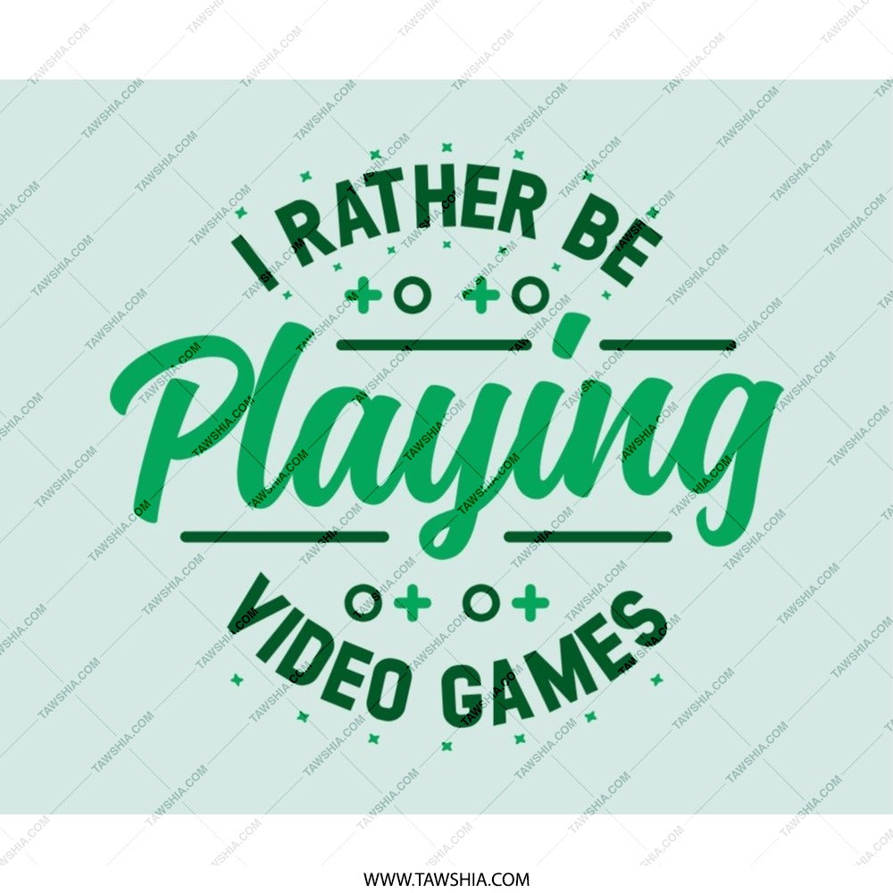 Video Game Mouse Pad, Gamer Gift, I Rather Be Playing, Gaming Accessories, Desk Decor, Computer Accessories, Game Lover, Novelty Mousepad - Tawshia