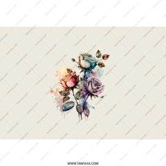 Watercolor Roses Tumbler, Floral Tumbler, Flower Tumbler, Aesthetic Tumbler, Gift for Her, Pretty Tumbler, Trendy Tumbler, Coffee Tumbler - Tawshia