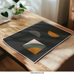 Modern Geometric Photographic Print, Abstract Shapes Art, Minimalist Wall Decor, Contemporary Design, Home Office Art - Tawshia