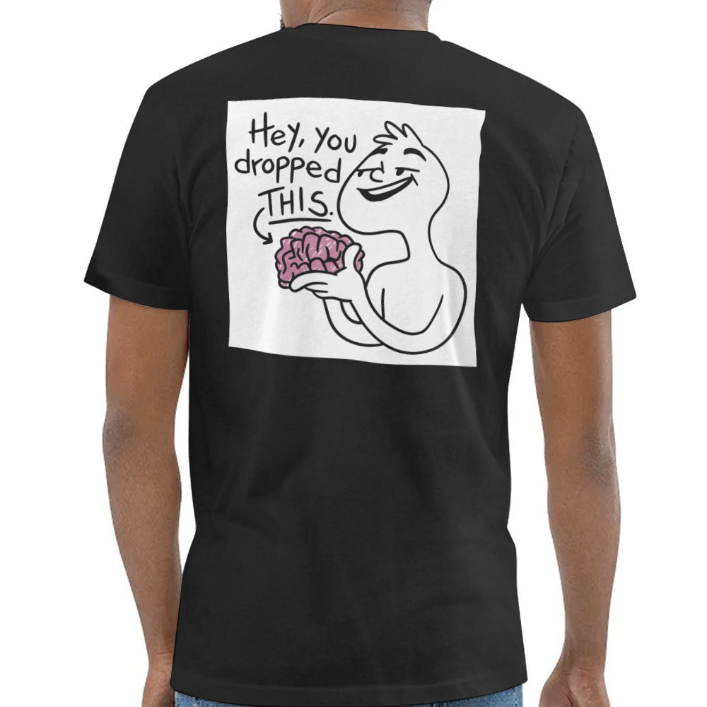 Funny Shirt With Cartoon Holding Brain Graphic product type