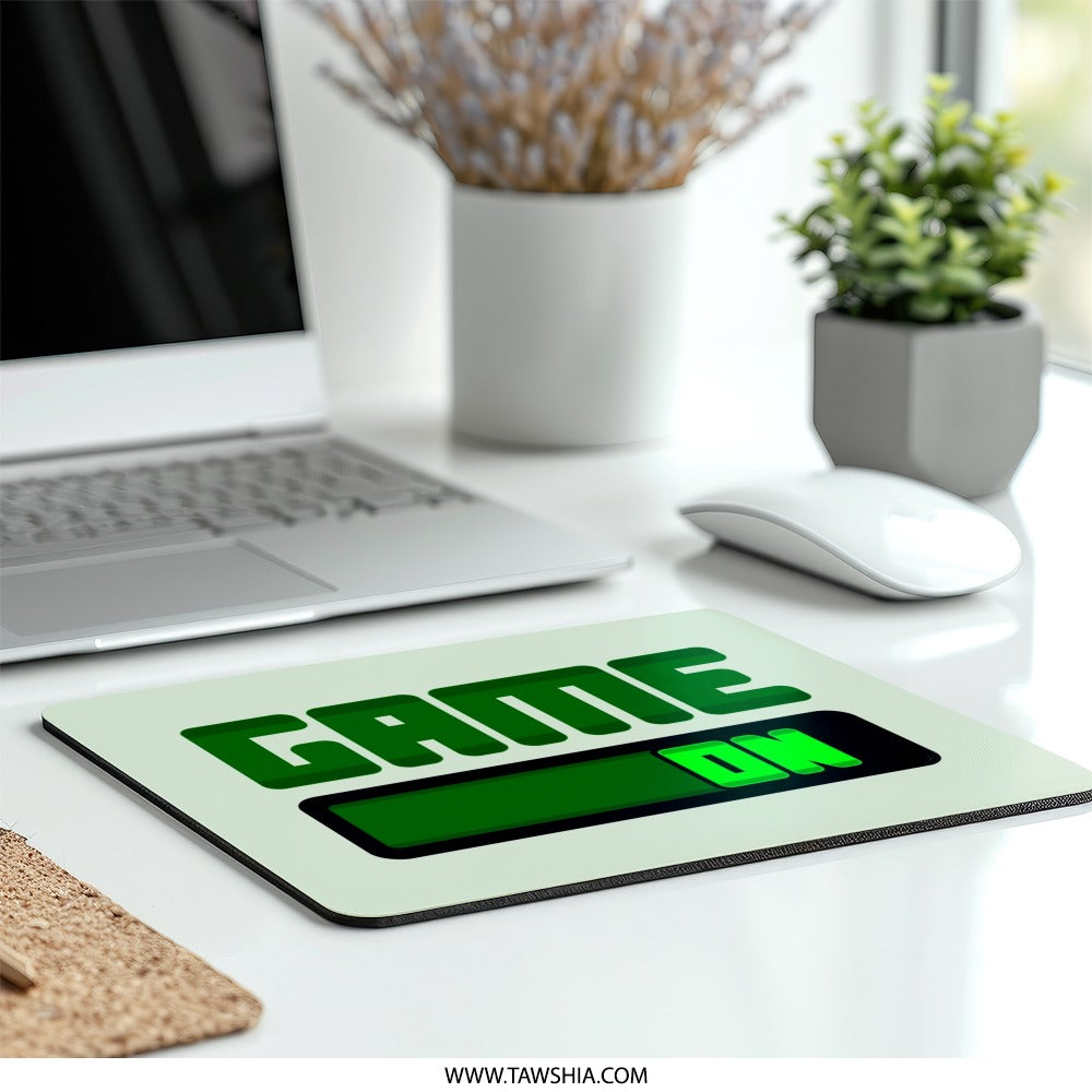 Game On Mouse Pad, Gamer Gift, Gaming Setup Decor, Video Game Lover Present, PC Gaming Accessories, Computer Desk Mat - Tawshia