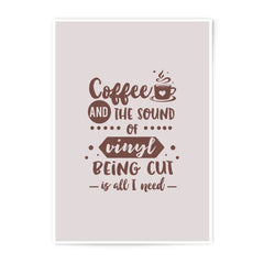 Coffee and Vinyl Photographic Prints, Record Lover Decor, Music Wall Art, Home Decor, Trendy Print, Gift Idea, Minimalist Decor - Tawshia