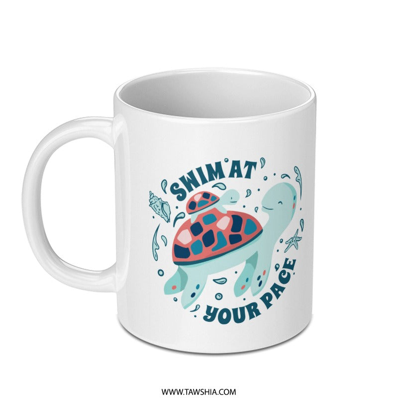 Swim At Your Pace Turtle Design Mug product