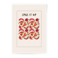 Spice It Up Photographic Print, Chili Pepper Art, Foodie Gift, Kitchen Decor, Culinary Art Print, Home Decor, Wall Art - Tawshia