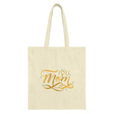 I Love You Mom Tote Bag, Mother's Day Gift, Gold Lettering Design, Unique Mom Gift Idea, Shopping Bag, Everyday Use Bag - Tawshia
