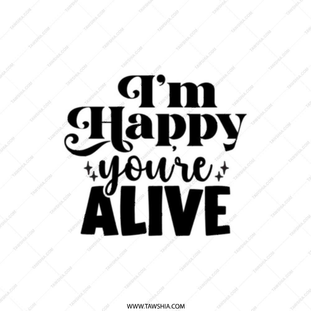 Happy Youre Alive Pocket Mirror, Funny Quote Mirror, Inspirational Quote Gift, Compact Mirror, Unique Gift for Friend, Encouragement Gift - Tawshia