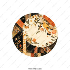 Floral Pattern Pillow, Autumnal Patchwork Throw Pillow, Geometric Flower Cushion, Decorative Pillows, Modern Pillow, Trendy Design - Tawshia