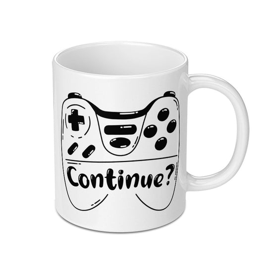 Continue Gaming Mug, Gamer Gift, Video Game Mug, Funny Mug, Gaming Lover, Gift Idea, Gamer Coffee Mug, Game Controller Mug - Tawshia