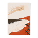 Minimalist Beach Photographic Print, Abstract Seascape Wall Art, Modern Coastal Home Decor, Sunset Ocean View, Neutral Tones Art Print - Tawshia