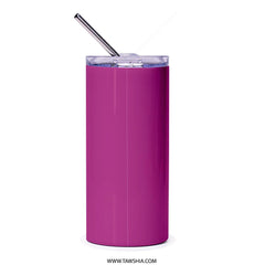 Sleek Insulated Pink Tumbler with Straw Beverage Product