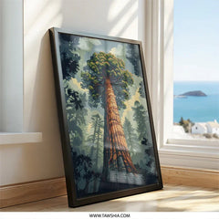 Redwood Forest Wall Art, Giant Sequoia Tree Print, Nature Photography, Landscape Art, Forest Scene, Tree Artwork, Home Decor - Tawshia