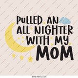 All Nighter Mom Pinback, Funny Mother Pin, New Parent Gift, Mom Life Button, Sleep Deprived Mom, Tired Mom Badge, Gift for Moms Pinback - Tawshia