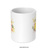 Floral Bouquet Mug, Watercolor Roses, Flower Lover Gift, Unique Coffee Mug, Elegant Tea Cup, Birthday Present, Artistic Mug Design - Tawshia