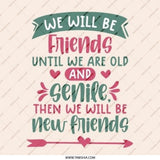 Funny Friends Pinback Button, Old Friends Gift, Senile Friends Button, Friendship Gift, BFF Gift, Humorous Button - Tawshia