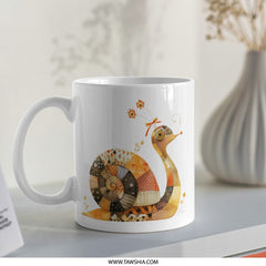 Watercolor Snail Mug, Cute Animal Coffee Mug, Quirky Snail Art, Unique Gift Idea, Snail Lover Gift, Decorative Mug - Tawshia