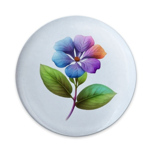 Rainbow Flower Pinback Button, Colorful Petal Button, Floral Gift Button, Nature Button, Artistic Button, Trendy Pinback, Unique Button - Tawshia