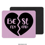 Best Friends Mouse Pad, Friendship Gift, Heart Mousepad, Bestie Gift, Matching Mouse Pad, Long Distance Friend Present, Computer Accessory - Tawshia