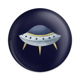 UFO Pinback Button, Flying Saucer Badge, Outer Space Button, Alien Invasion Brooch, Sci Fi Lapel Pin, Gift for Space Enthusiast, Cute Badge - Tawshia