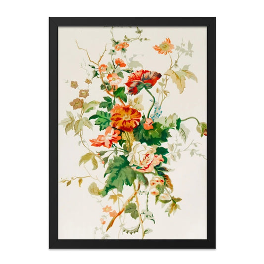 Vintage Floral Wall Art, Botanical Print, Antique Flower Art, Floral Home Decor, Classic Still Life, Blooming Flowers Print, Wall Decor - Tawshia