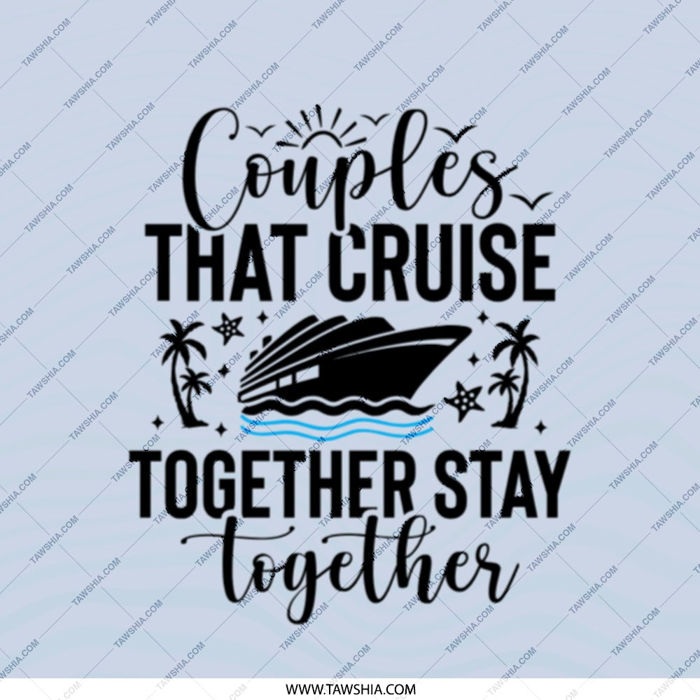 Cruise Couple Mirror, Vacation Gift, Honeymoon Cruise, Cruise Together Stay Together, Bon Voyage Mirror, Cruise Lover Gift - Tawshia