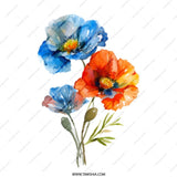Watercolor Poppy Mug, Floral Coffee Cup, Flower Lover Gift, Artistic Mug, Poppy Art Mug, Unique Coffee Mug, Colorful Flower Mug - Tawshia