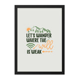 Wander Where Wifi is Weak Wall Art, Adventure Quote Print, Mountain Art, Nature Lover Gift, Inspirational Decor, Travel Poster - Tawshia