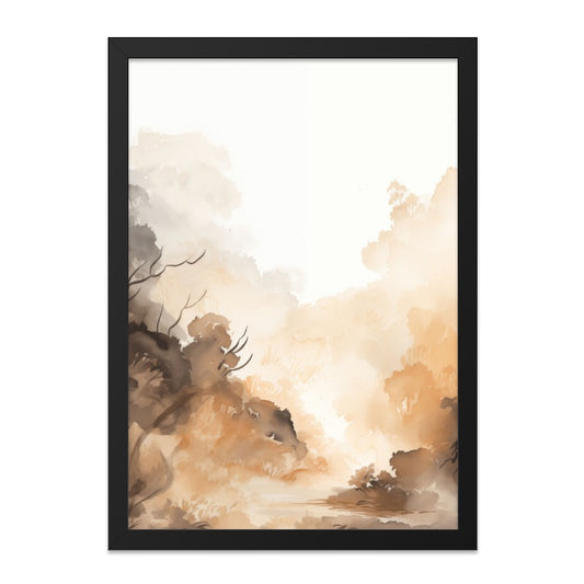 Abstract Landscape Wall Art, Watercolor Print, Nature Painting, Minimalist Decor, Modern Wall Decor, Home Office Art - Tawshia
