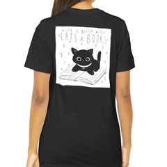 Life is Better with Cats and Books T-Shirt product