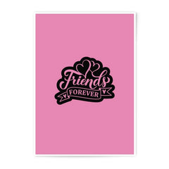 Friends Forever Photographic Prints, Friendship Wall Art, Pink Decor, Gift For Best Friend, Home Decor, Minimalist Art - Tawshia