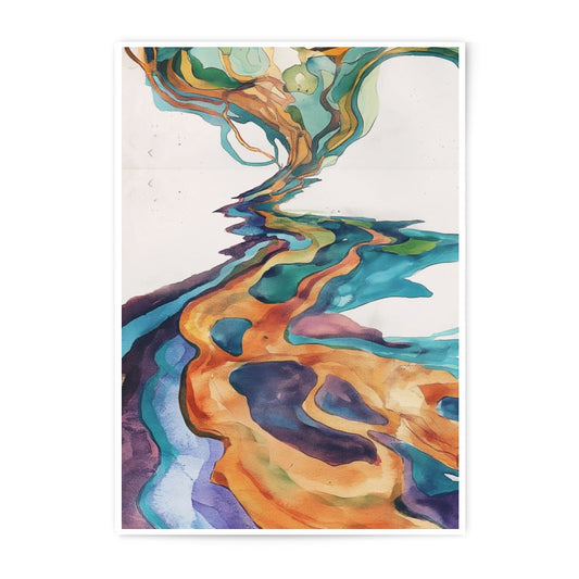 Abstract Photographic Print, Watercolor Art Print, Flowing Art Print, Colorful Home Decor, Modern Wall Art, Unique Gift Idea - Tawshia