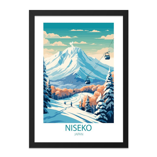 Niseko Japan Wall Art, Ski Resort Print, Japanese Winter Landscape Poster, Mountain Scenery Home Decor, Modern Travel Art - Tawshia