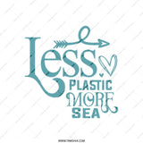 Less Plastic More Sea Tote Bag, Eco Friendly Bag, Beach Lover Gift, Ocean Conservation Tote, Reusable Grocery Bag, Environmentally Friendly - Tawshia