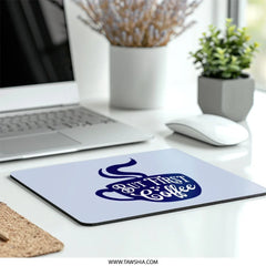 But First Coffee Mouse Pad, Cute Coffee Lover Gift, Office Decor, Work From Home Essential, Coffee Cup Art, Desk Accessory, Trendy Mousepad - Tawshia