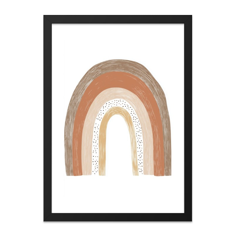 Boho Rainbow Wall Art, Neutral Nursery Decor, Earth Tone Rainbow Print, Minimalist Rainbow Wall Hanging, Modern Rainbow Art Print - Tawshia