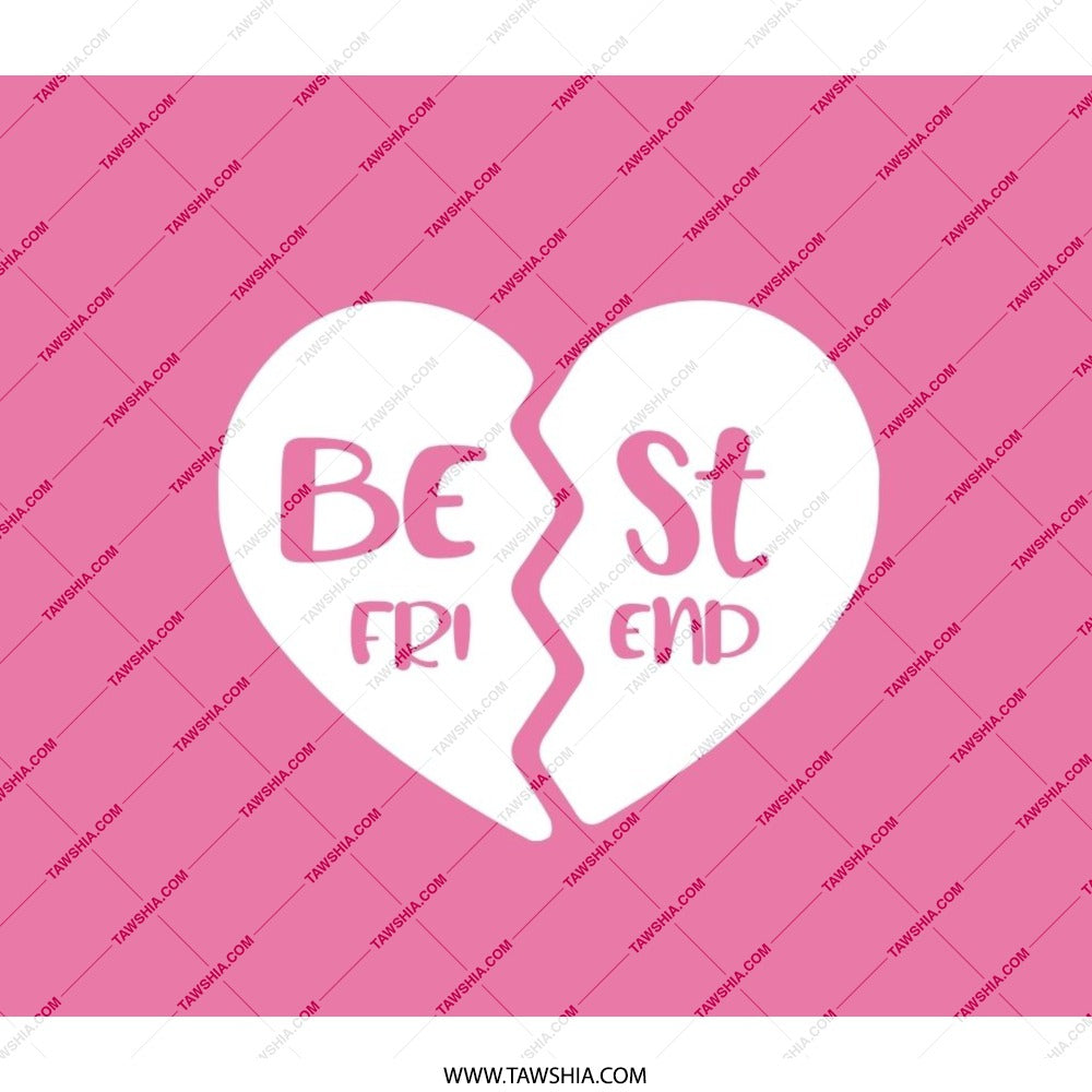 Best Friend Backpack, Friendship Gift, Matching Backpacks, Heart Design Backpack, BFF Present, Travel Backpack - Tawshia