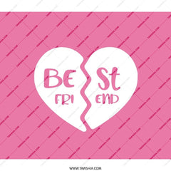 Best Friend Backpack, Friendship Gift, Matching Backpacks, Heart Design Backpack, BFF Present, Travel Backpack - Tawshia