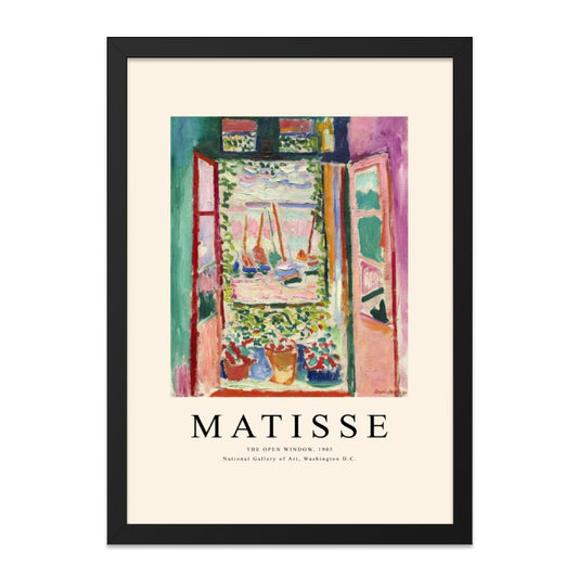 Matisse Wall Art, The Open Window, 1905 Painting, Fauvism Art Print, Boats in Harbour, Colorful Home Decor, Fine Art Print - Tawshia