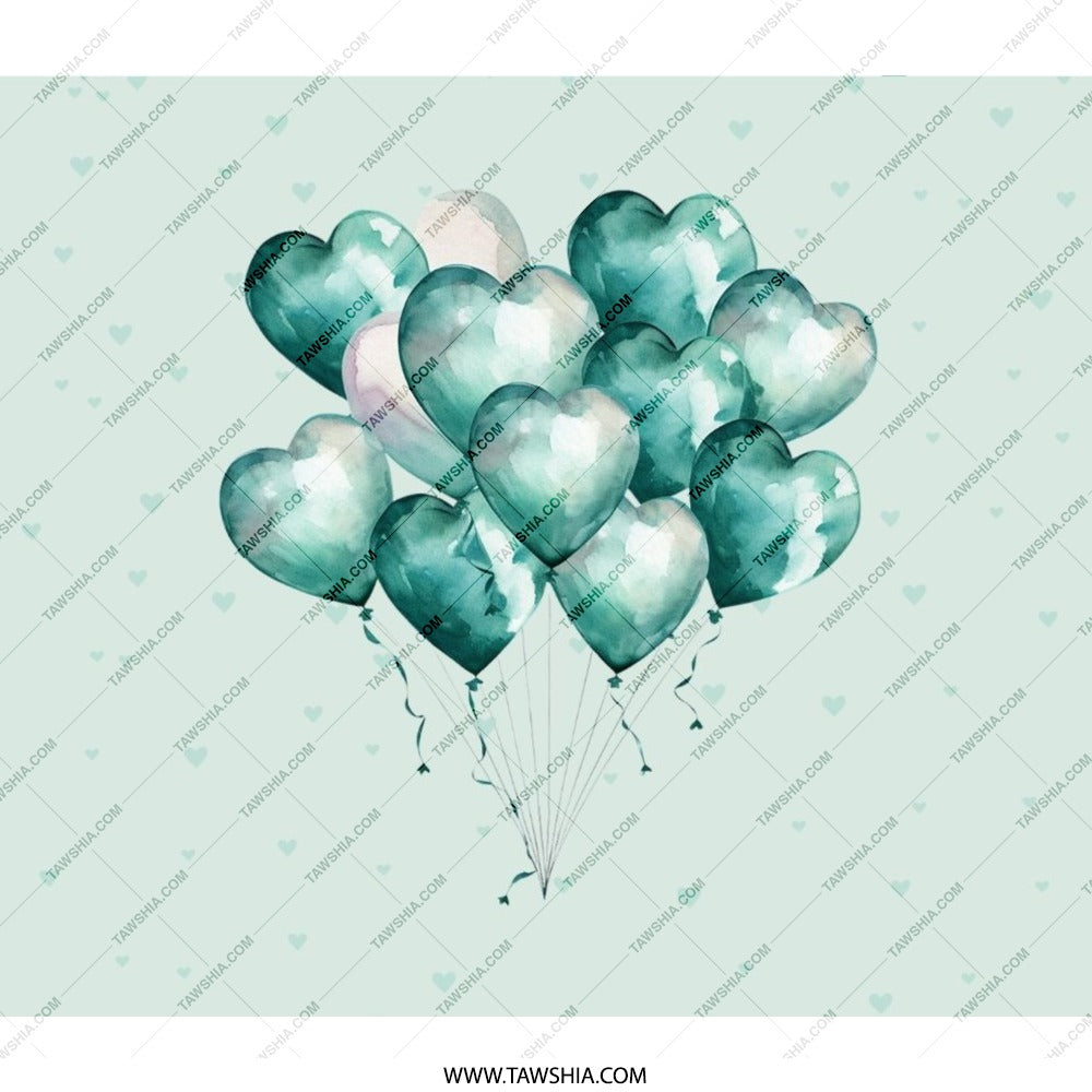 Heart Balloons BackPack, Watercolor Balloons Pack, Cute Heart Print Backpack, Pastel Color Balloons BackPack, Valentines Day Gift, Travel - Tawshia
