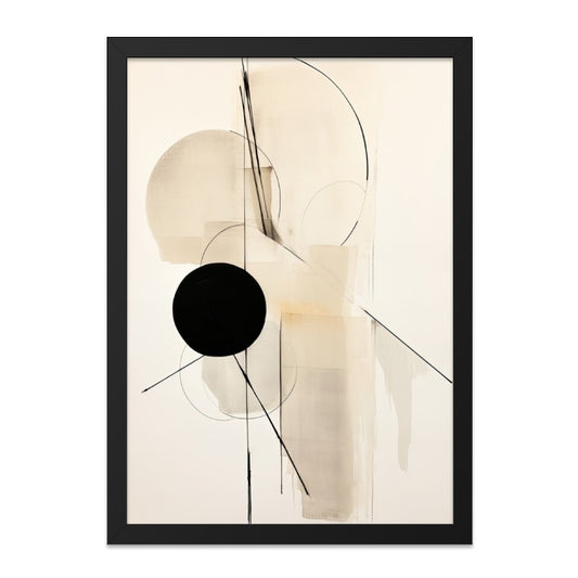 Abstract Geometric Wall Art, Modern Art Print, Minimalist Wall Decor, Circle Design, Contemporary Artwork, Neutral Tones, Home Decor - Tawshia