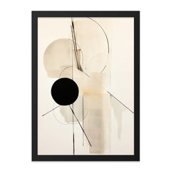 Abstract Geometric Wall Art, Modern Art Print, Minimalist Wall Decor, Circle Design, Contemporary Artwork, Neutral Tones, Home Decor - Tawshia