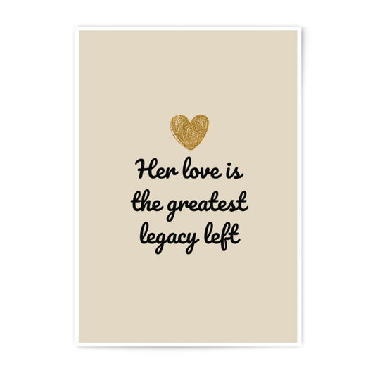 Love Legacy Photographic Prints, Heart Art Print, Motivational Quote Prints, Inspirational Wall Decor, Gift For Her, Modern Art - Tawshia