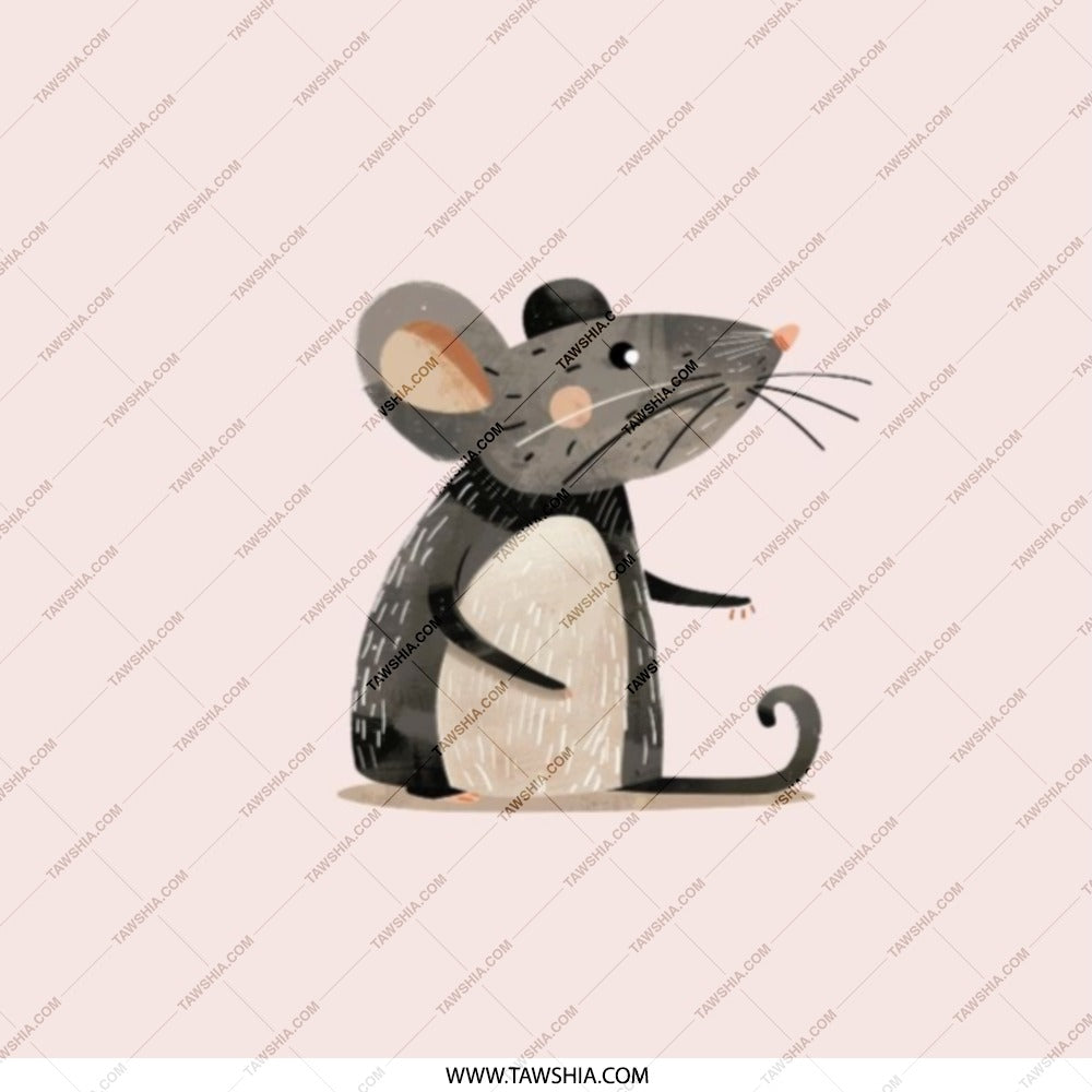 Cute Mouse Pocket Mirror, Cartoon Rat Compact Mirror, Pocket Mirrors, Animal Lover Gift, Unique Gift for Her, Stylish Pocket Mirror - Tawshia