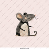 Cute Mouse Pocket Mirror, Cartoon Rat Compact Mirror, Pocket Mirrors, Animal Lover Gift, Unique Gift for Her, Stylish Pocket Mirror - Tawshia