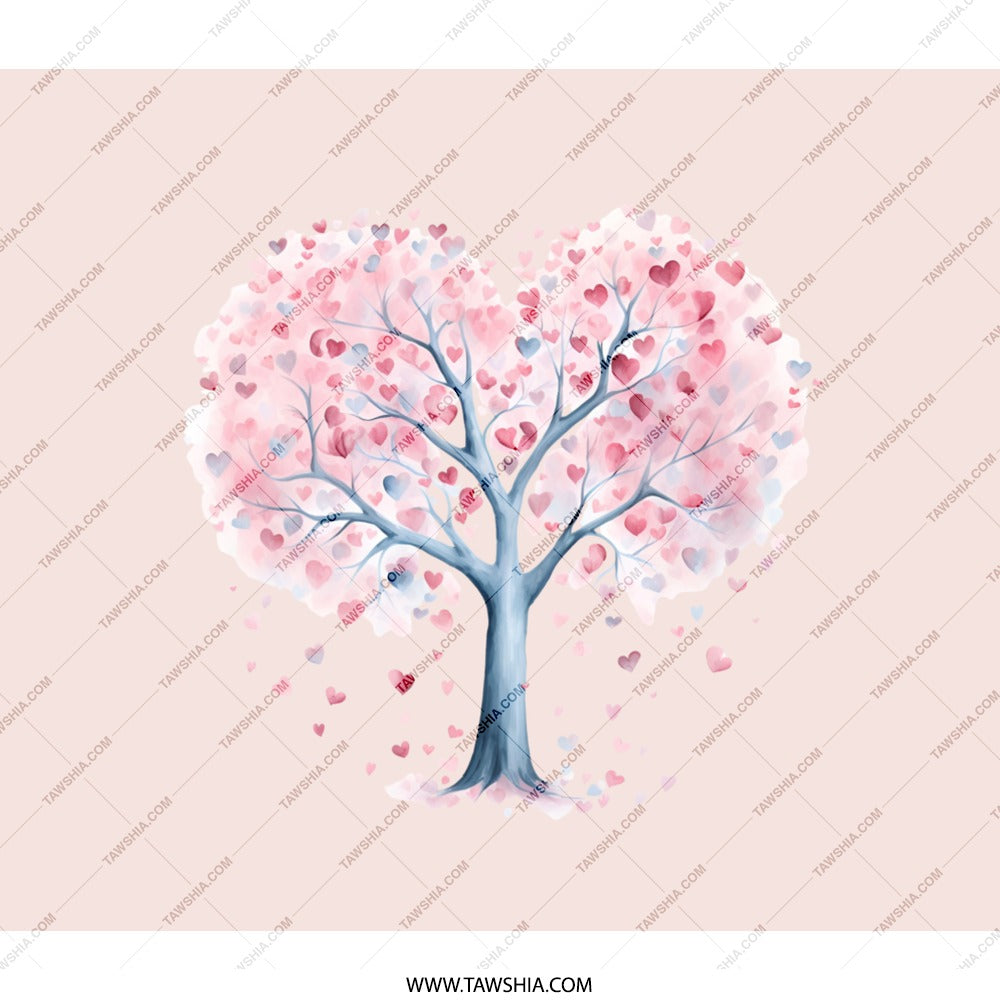 Heart Tree Backpack, Watercolor Love Tree Backpack, Valentine Backpack, Cute Backpack, Tree of Hearts Backpack, Romantic Backpack - Tawshia