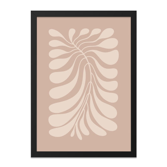 Minimalist Botanical Wall Art, Abstract Leaf Print, Neutral Color Decor, Modern Home Art, Simple Living Room Wall Art, Plant Art - Tawshia
