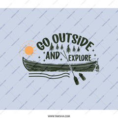Go Outside And Explore Backpack, Adventure Awaits, Nature Lover Gift, Outdoorsy Backpack, Hiking Backpack, Camping Backpack - Tawshia