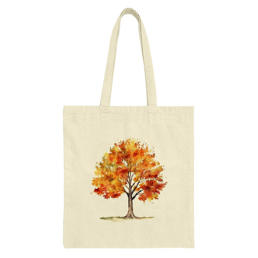 Autumn Tree Tote Bag, Fall Foliage Tote Bag, Nature Inspired Bag, Eco Friendly Tote Bag, Watercolor Tree Art Tote, Book Bag, Gift for Nature - Tawshia