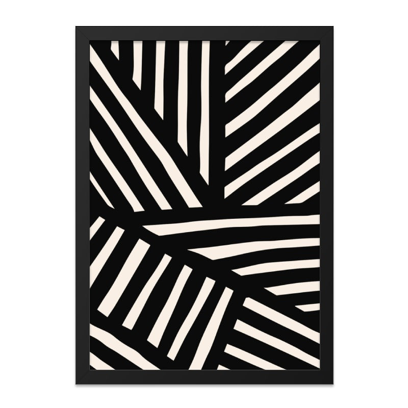 Abstract Wall Art, Black and White Print, Modern Art Poster, Geometric Stripes Artwork, Minimalist Home Decor, Unique Design Print - Tawshia