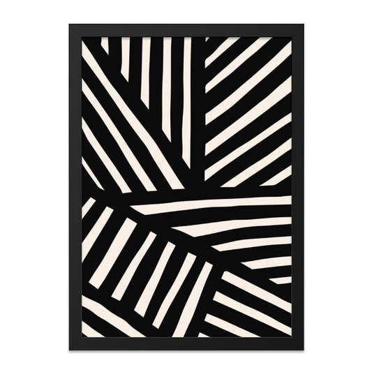 Abstract Wall Art, Black and White Print, Modern Art Poster, Geometric Stripes Artwork, Minimalist Home Decor, Unique Design Print - Tawshia